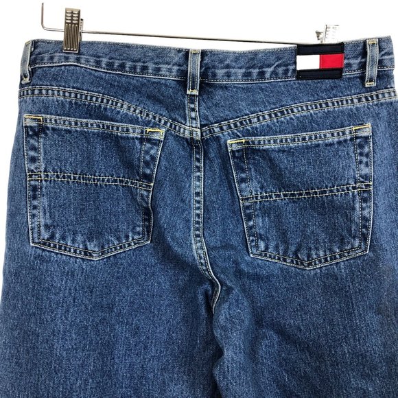 Vtg Y2K 00 Tommy Hilfiger Women's Roc Roc Jeans Sz 13 High Waist Cotton Med Wash - Picture 6 of 10